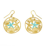 Orecchini stella e conchiglie - KLK