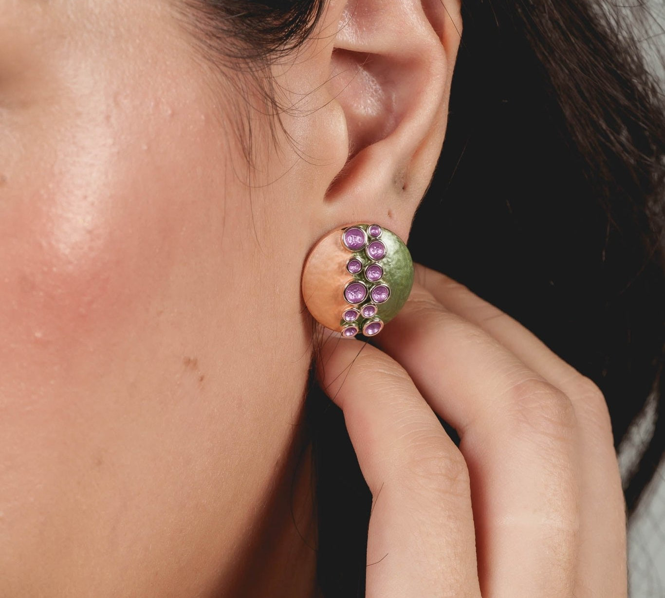 Orecchini tondi grappolo - KLK