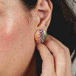 Orecchini tondi grappolo - KLK