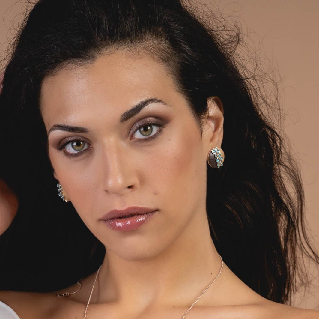 Orecchini tondi grappolo - KLK