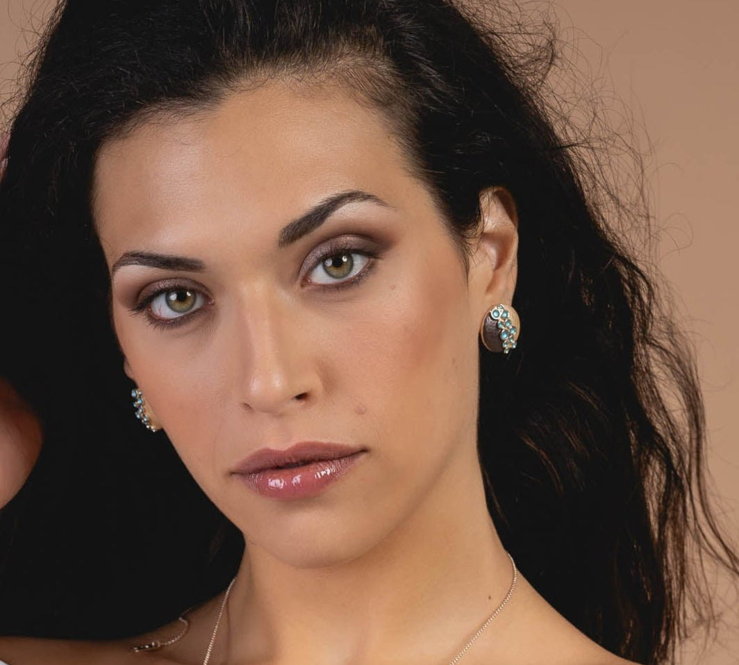 Orecchini tondi grappolo - KLK