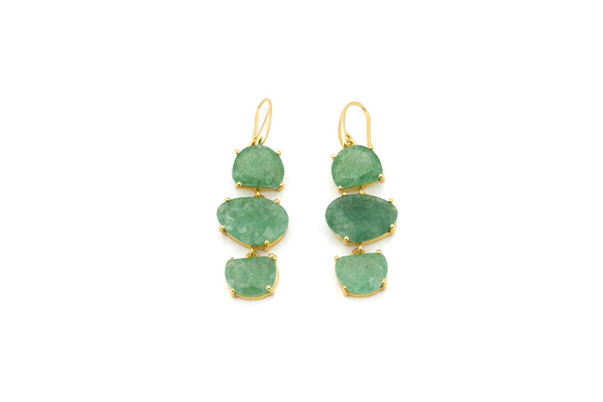 Orecchini tre pietre pendenti - KLK