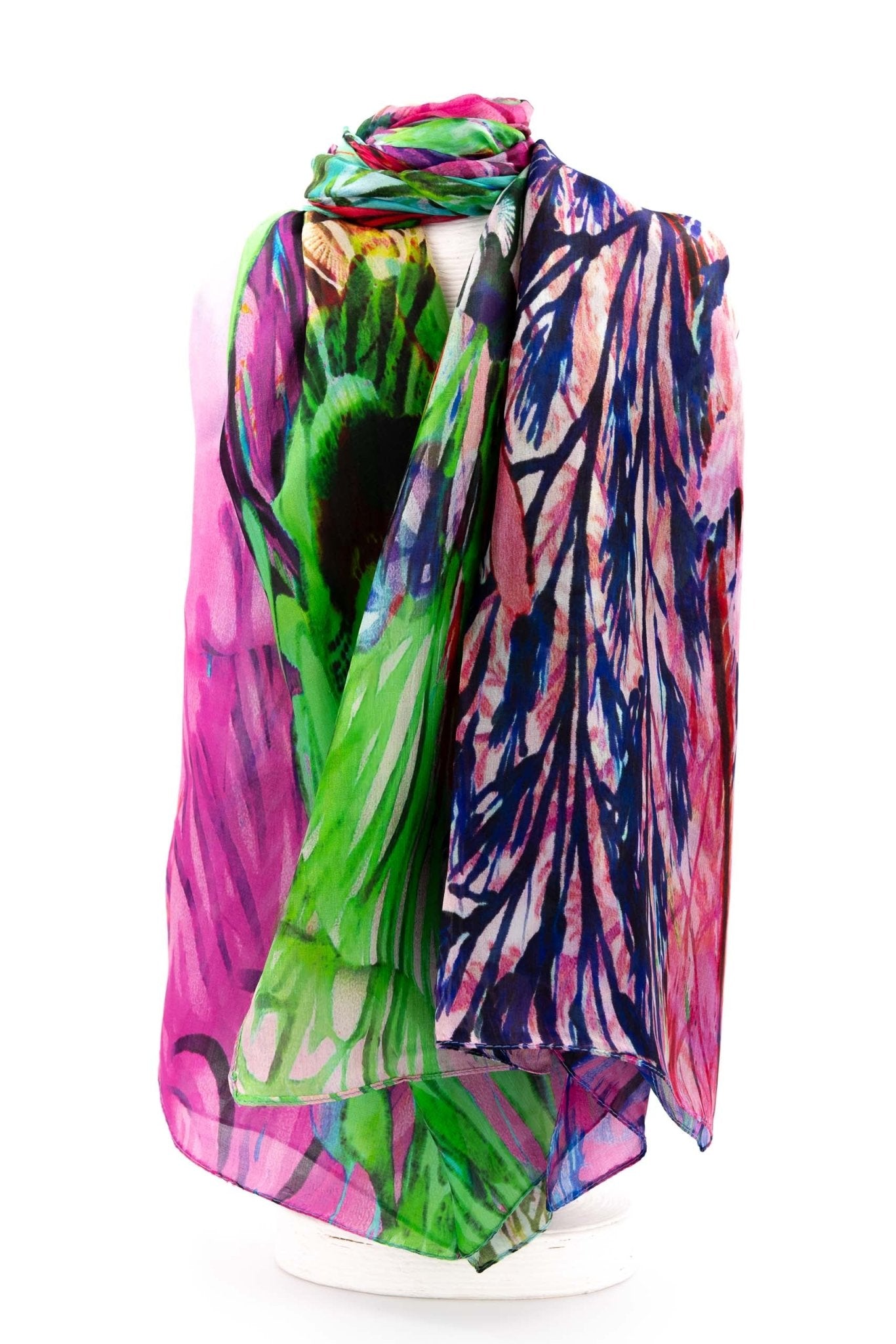 Sciarpa seta foresta multi - KLK