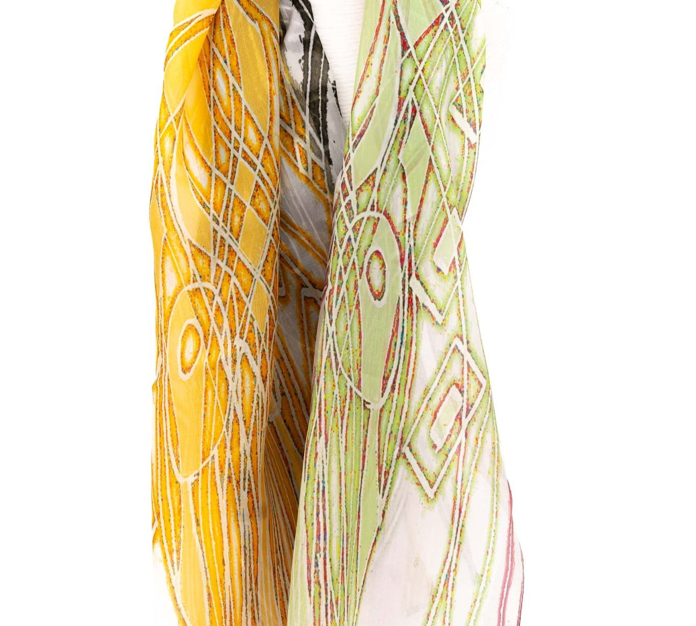 Sciarpa seta piccola astratto - KLK