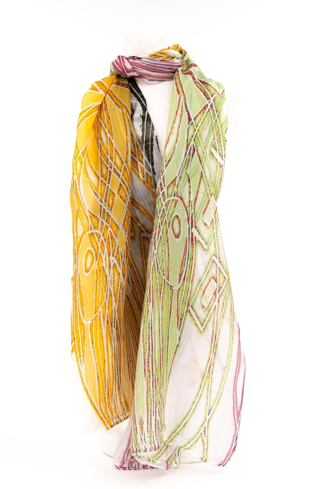 Sciarpa seta piccola astratto - KLK