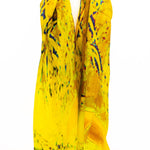 Sciarpa seta piccola astratto giallo - KLK