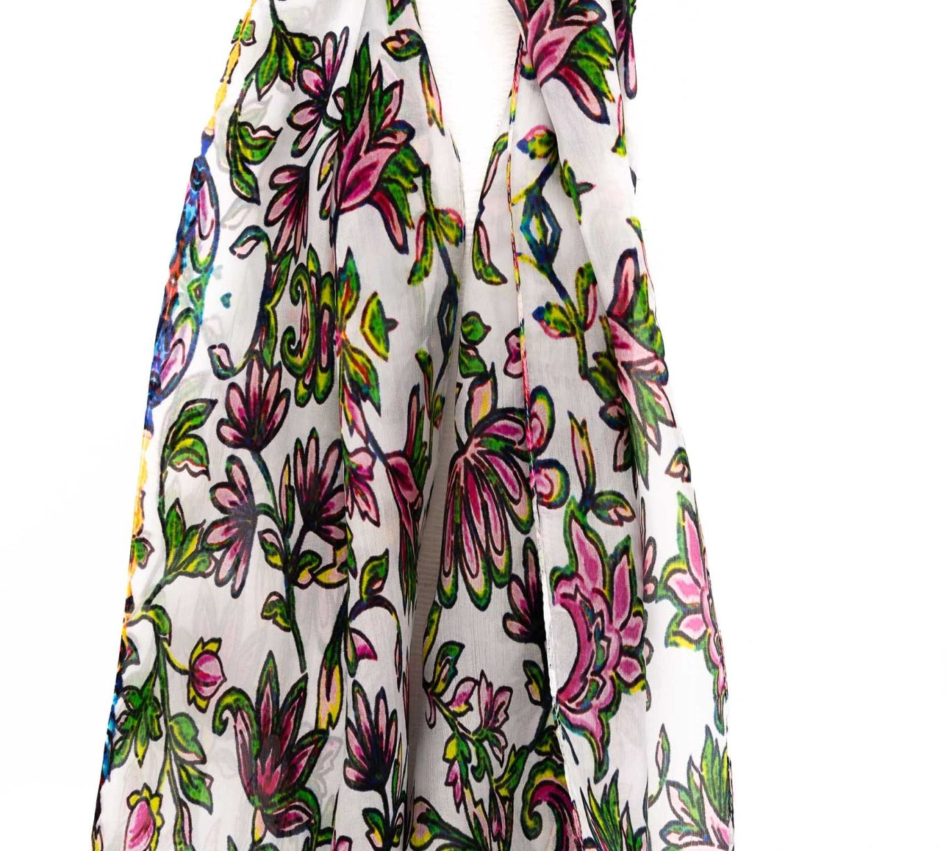 Sciarpa seta piccola fiori - KLK