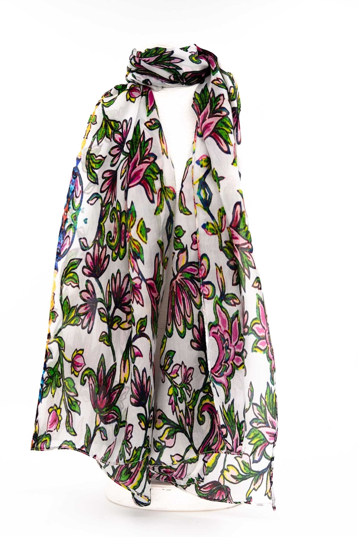 Sciarpa seta piccola fiori - KLK