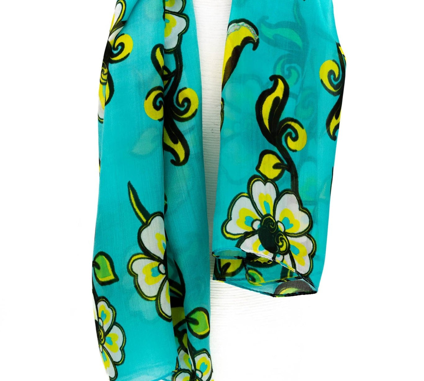 Sciarpa seta piccola fiori - KLK