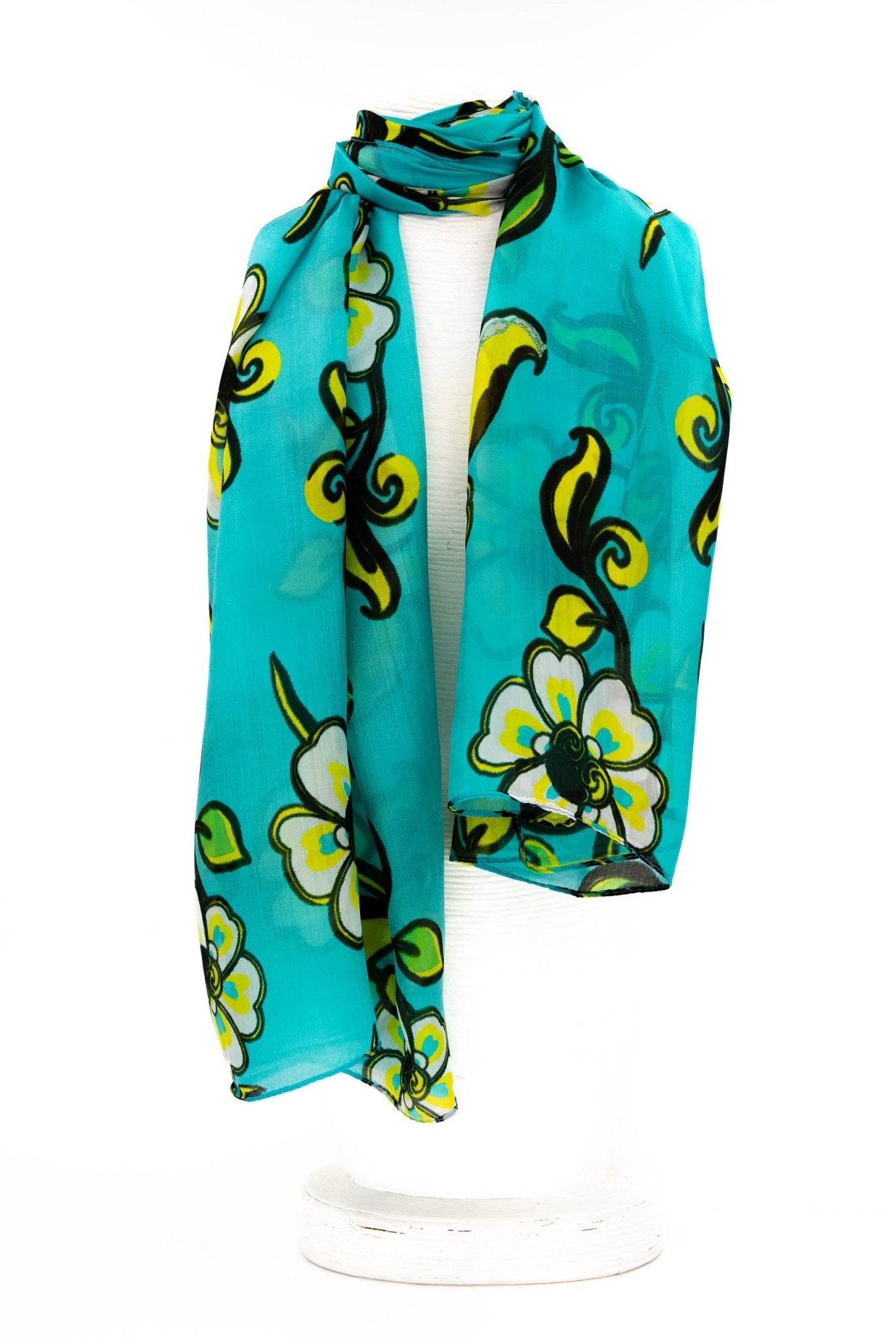 Sciarpa seta piccola fiori - KLK