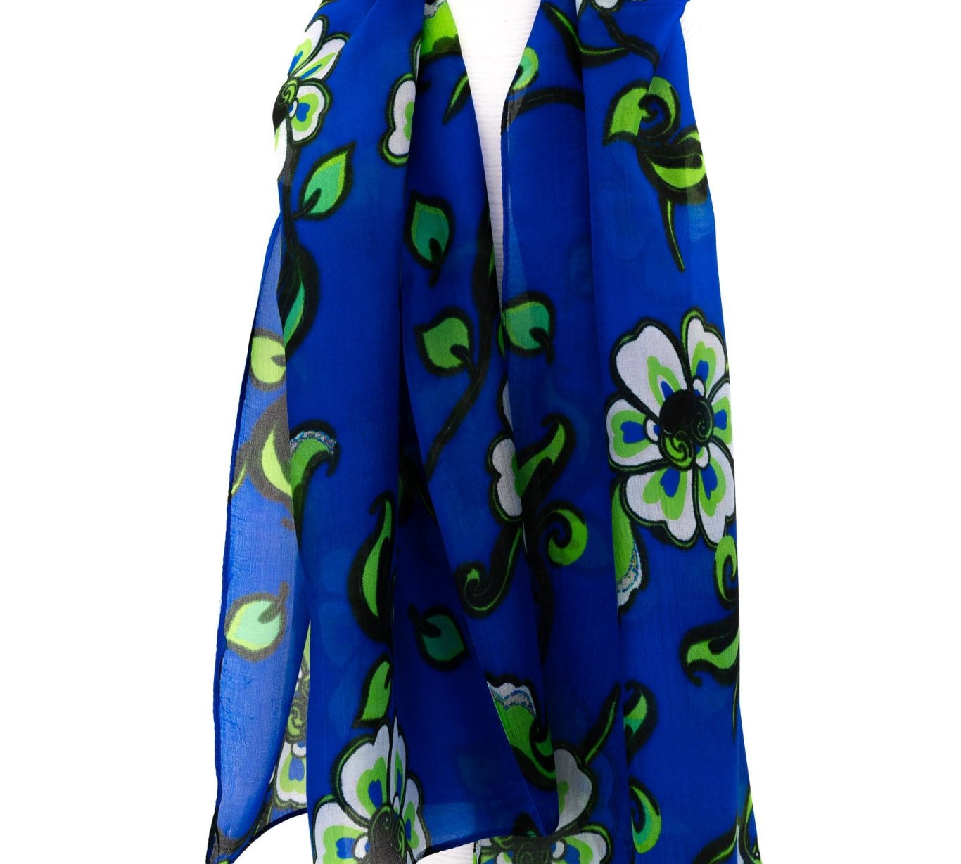 Sciarpa seta piccola fiori - KLK