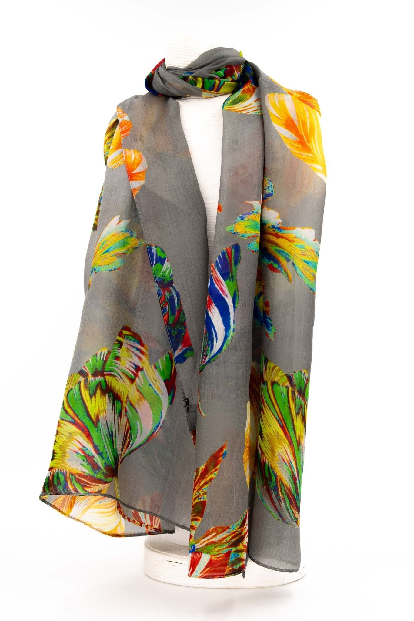 Sciarpa seta piccola foglie - KLK