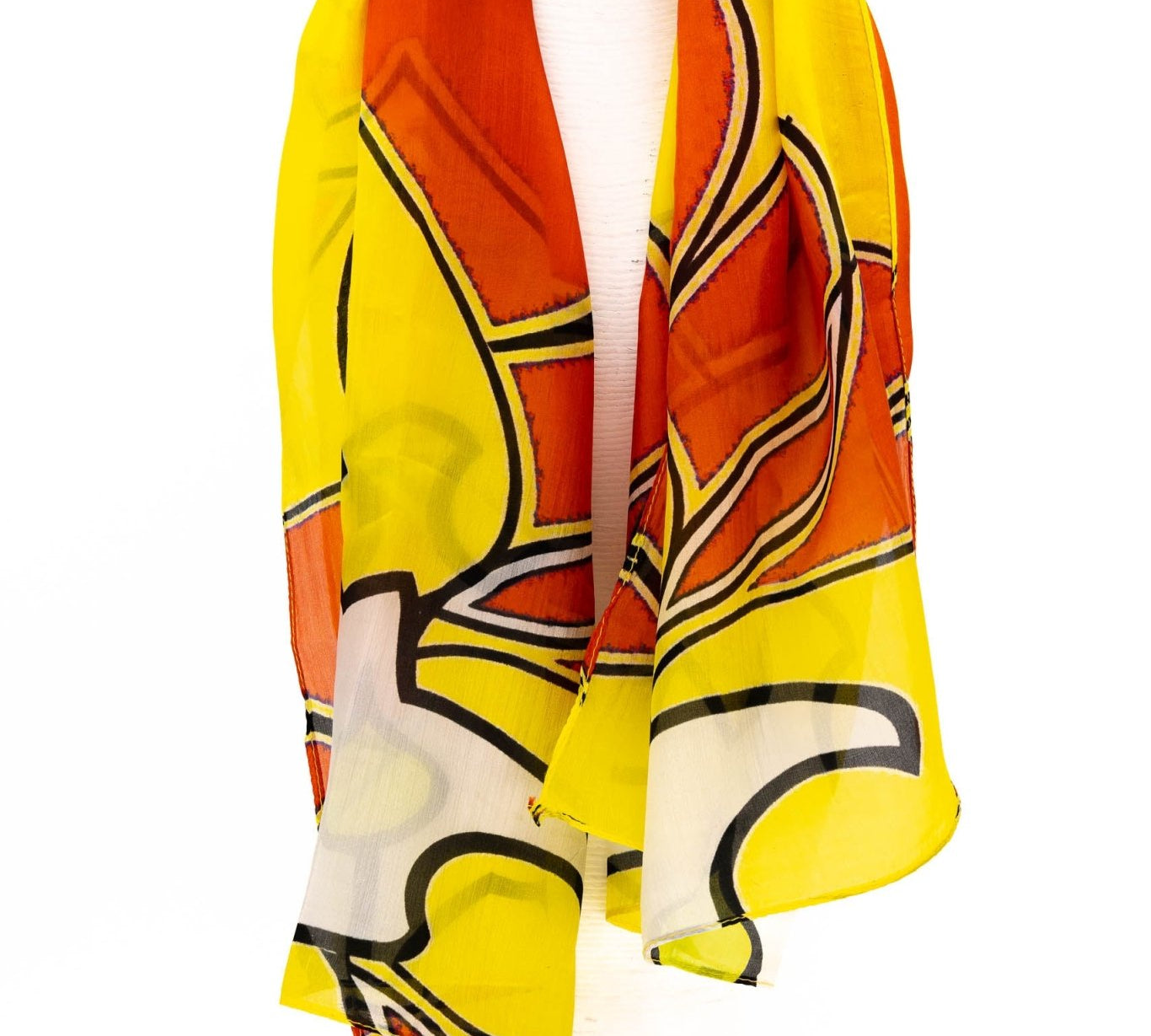 Sciarpa seta piccola giallo - KLK