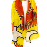 Sciarpa seta piccola giallo - KLK