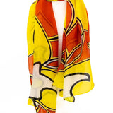 Sciarpa seta piccola giallo - KLK