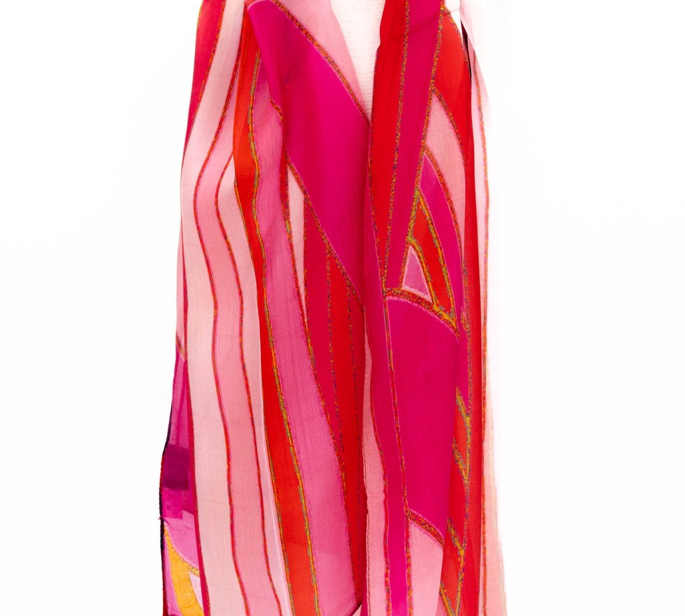 Sciarpa seta piccola rigato - KLK