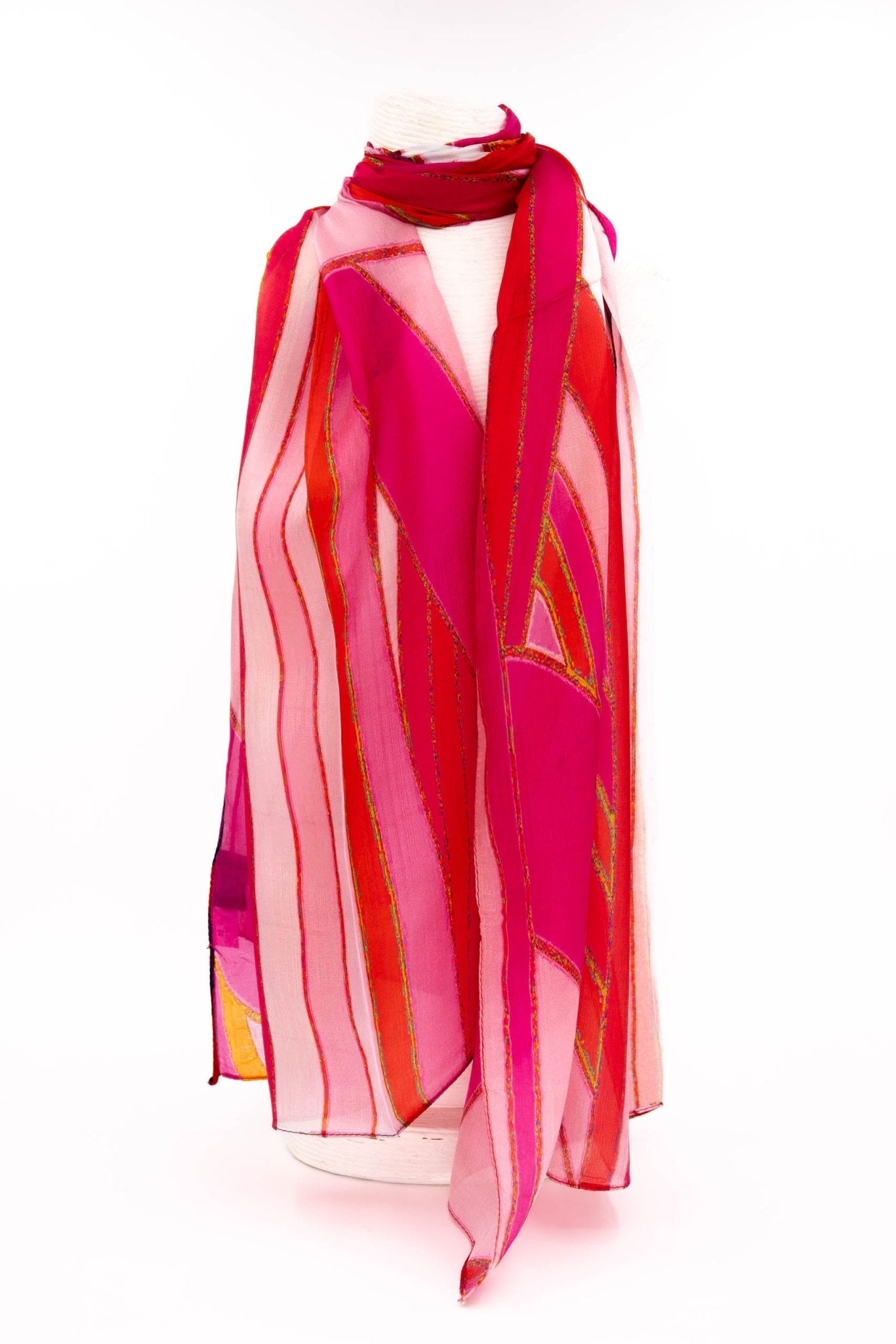 Sciarpa seta piccola rigato - KLK