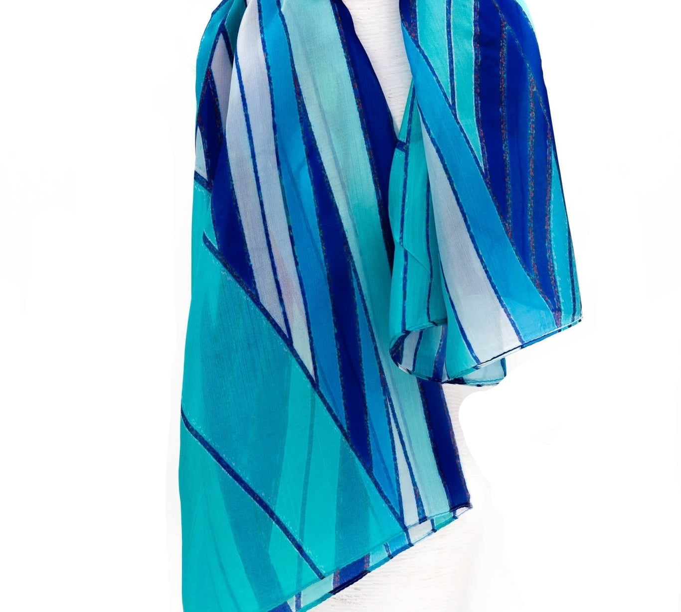 Sciarpa seta piccola rigato - KLK