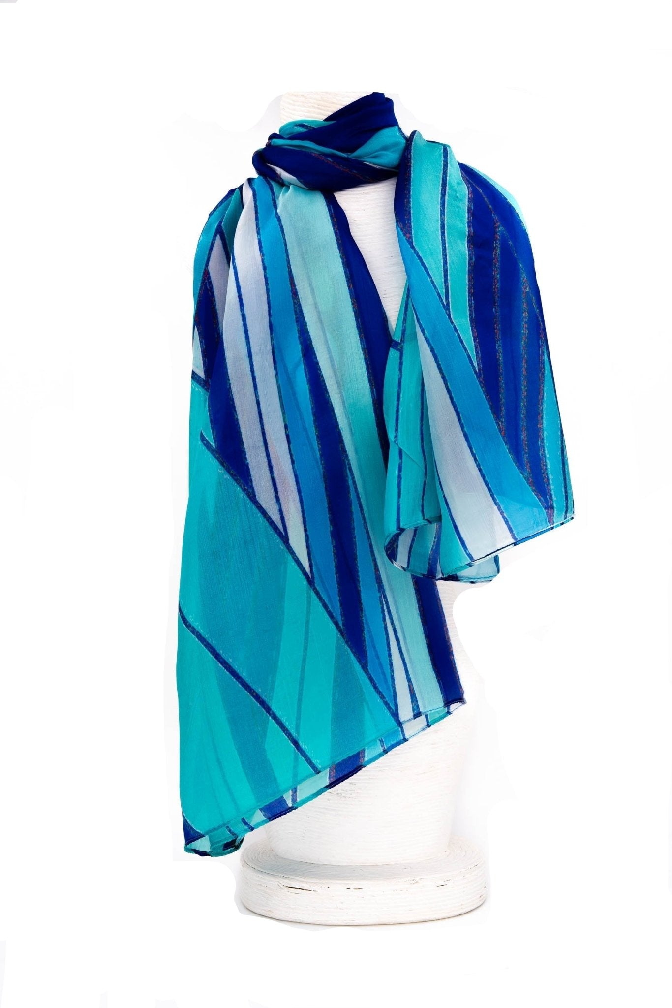 Sciarpa seta piccola rigato - KLK