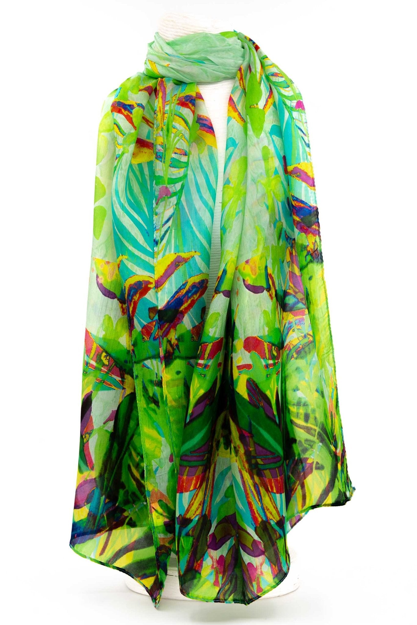 Sciarpa seta piccola tropicale - KLK