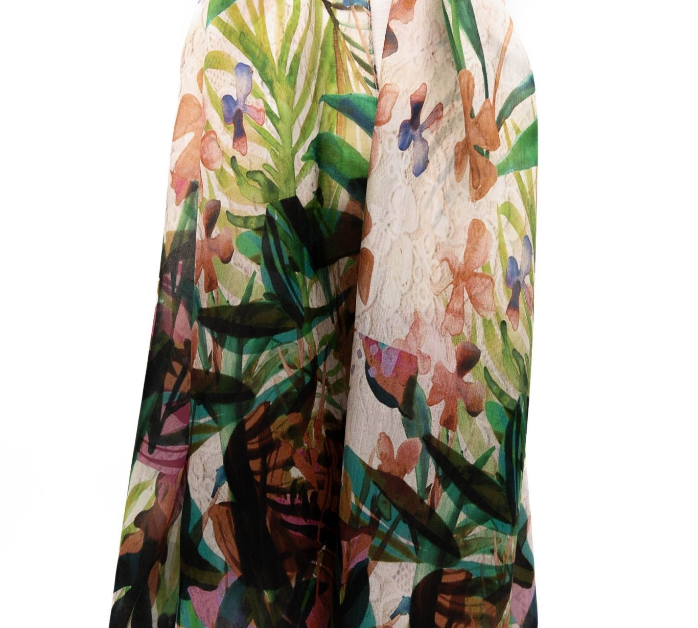 Sciarpa seta piccola tropicale - KLK