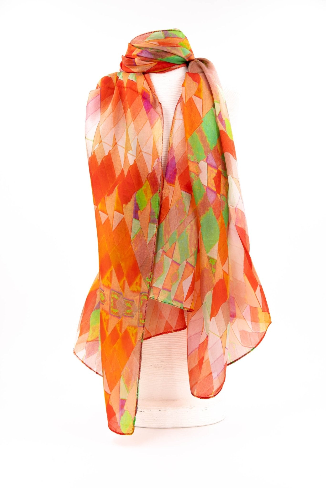 Sciarpa seta piccola zig zag - KLK